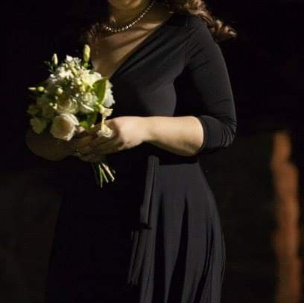 Classic Black IRIS Henkaa Convertible Dress 3/4 sleeves.